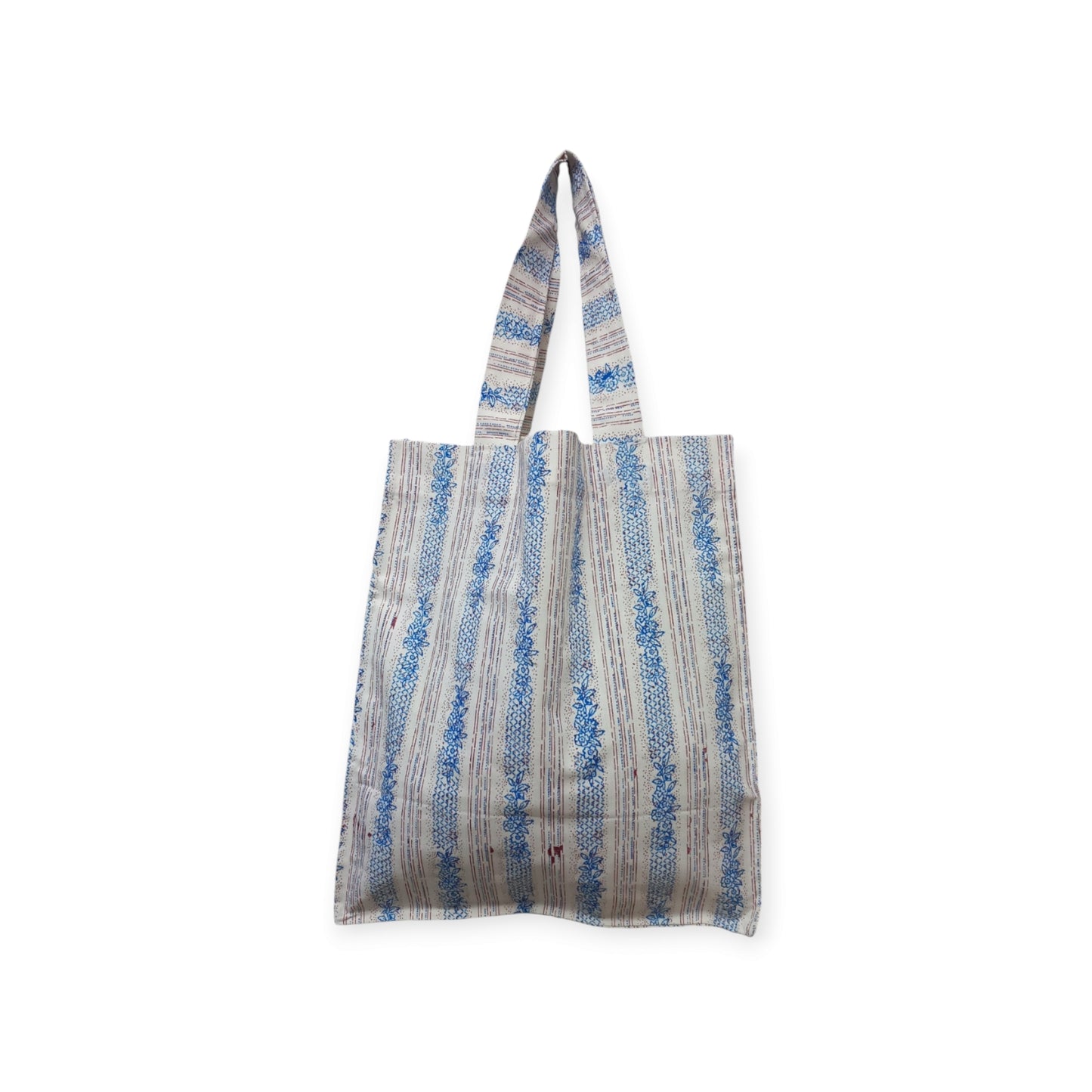 Rivatex Corporate Gift Tote Bag - White Blue Stripe Floral