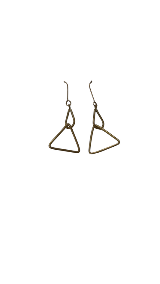 Kenyan savannah triangular dangle earrings