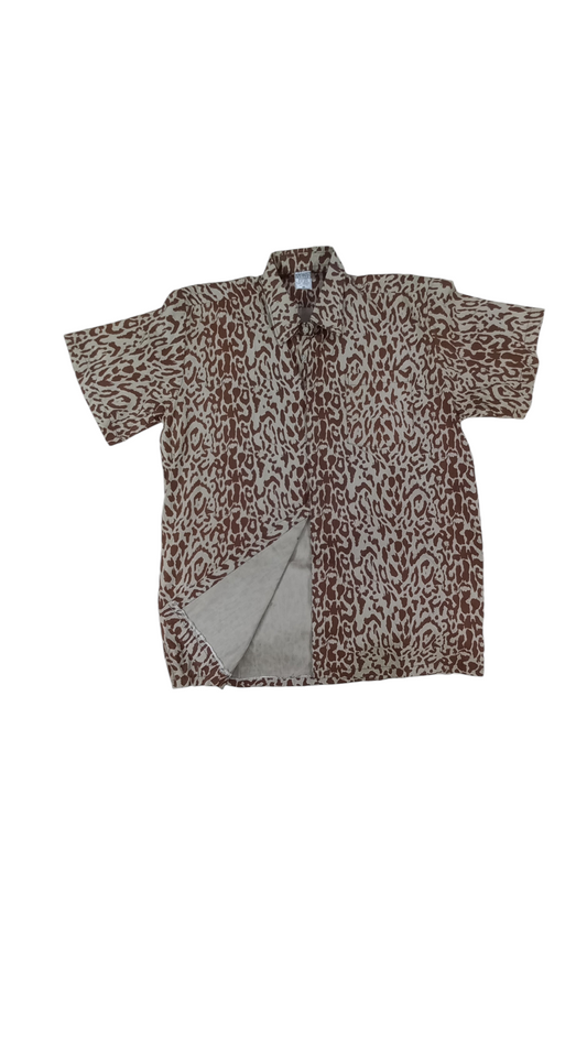 Rivatex leopard print short sleeve shirt for men