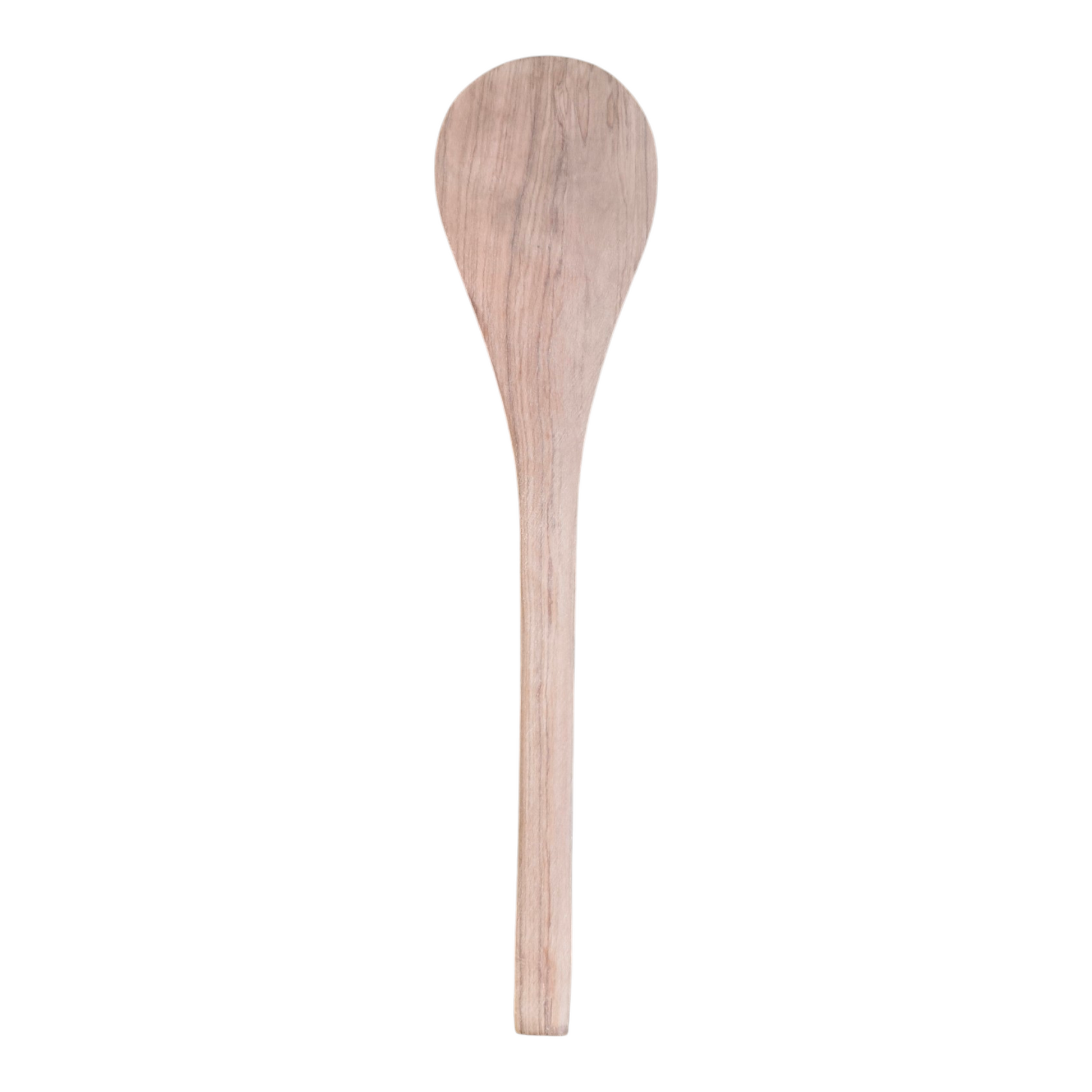 Handcrafted flat Kenyan olive wood serving paddle spoon (mwiko wa ugali) with natural grain detail, made in Ukambani Kenya.