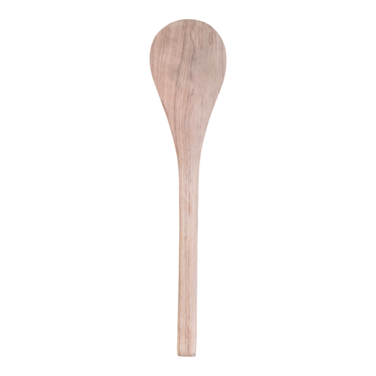 Handcrafted flat Kenyan olive wood serving paddle spoon (mwiko wa ugali) with natural grain detail, made in Ukambani Kenya.