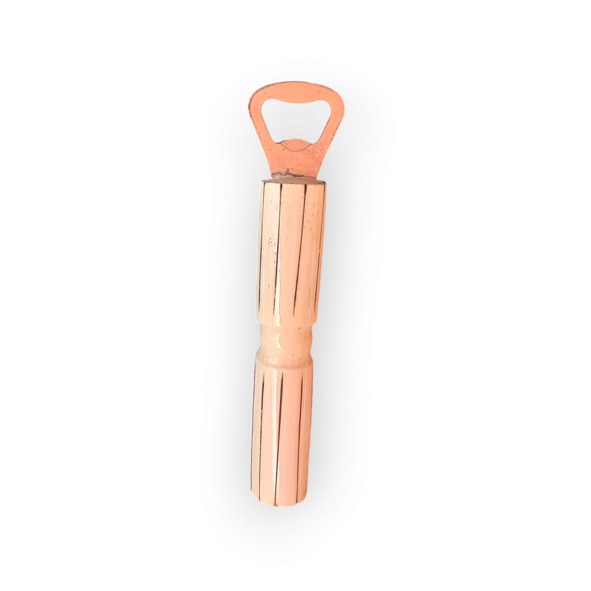 white and stripped camel bone bottle opener 