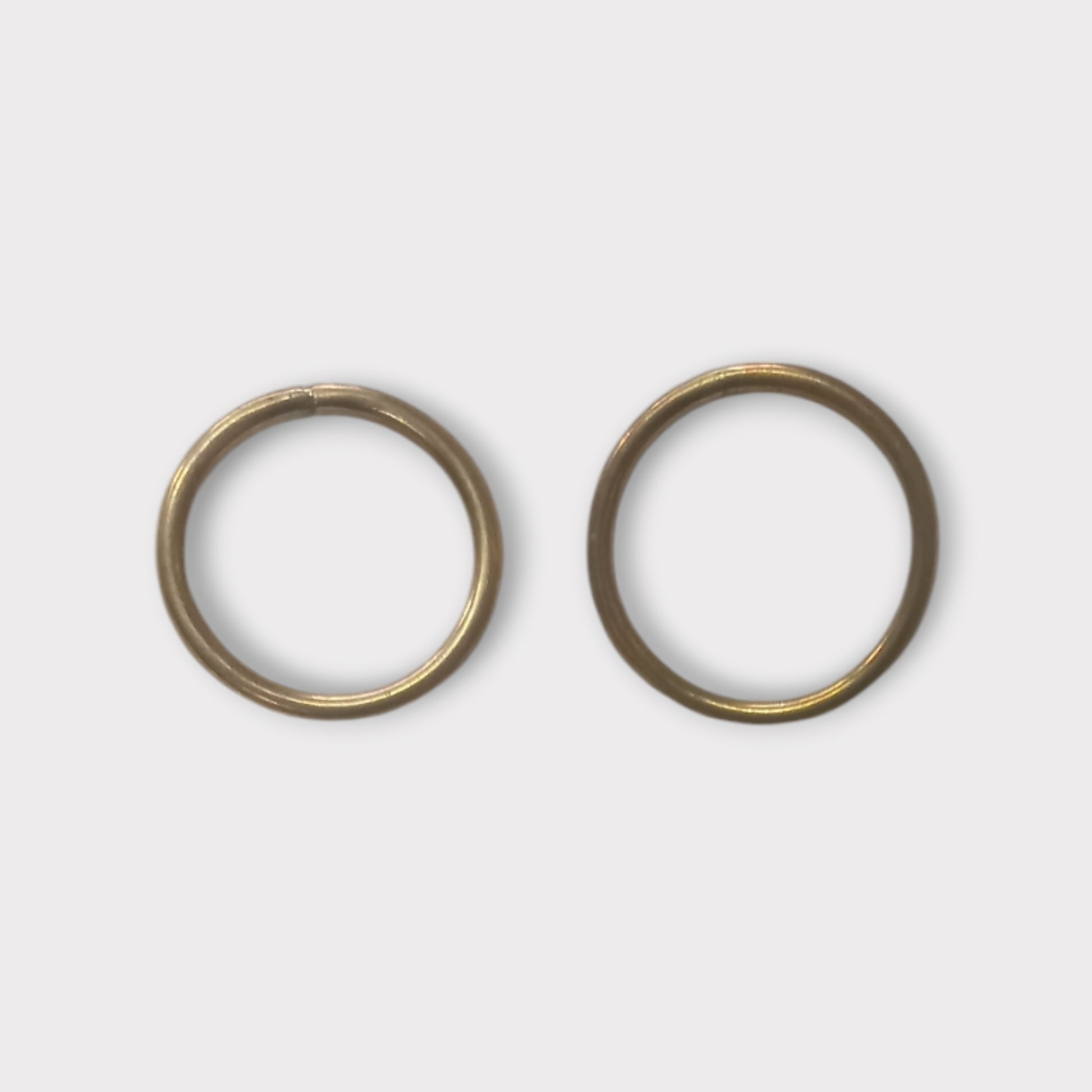 Handcrafted Kenyan Solid Brass Hoop Earrings, Minimalist Round Design