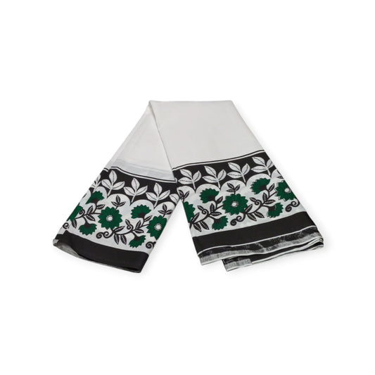 Rivatex Corporate Gift Leso - White Black Green Floral
