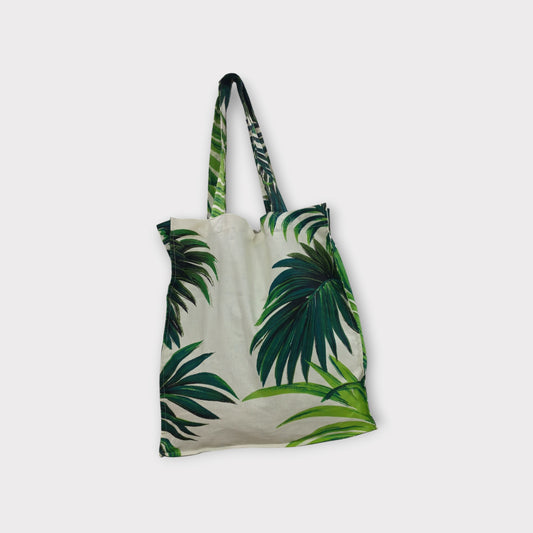 Rivatex Cotton Tote Bag - Green Palm Print