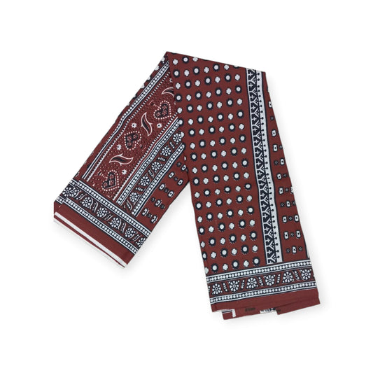 Brown Leso Cotton - Geometric Dots Rivatex