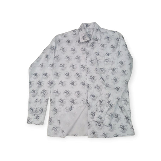 Rivatex 'Uhuru' shirt: a long-sleeved cotton shirt with a subtle print, proudly made in Kenya.